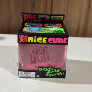 Needoh Pink Nice Cube Squishy Sensory Toy New Fast Ship